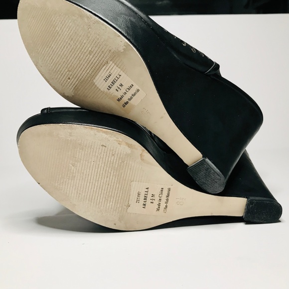 Women's Black Wedges Size 8.5 - Picture 2 of 5